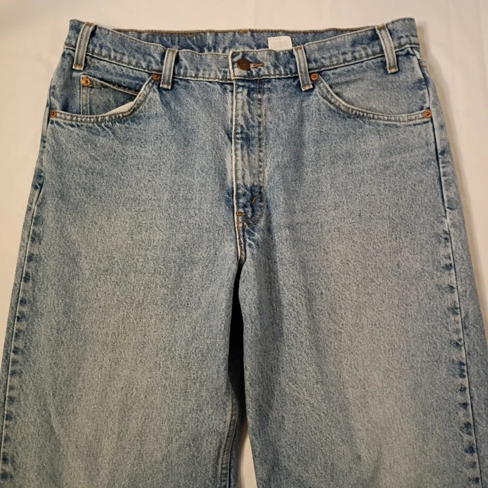 Vtg Levi's 550 Jeans Mens 36x30 Blue Relaxed Faded Orange Tab‎ Cotton Denim 90s